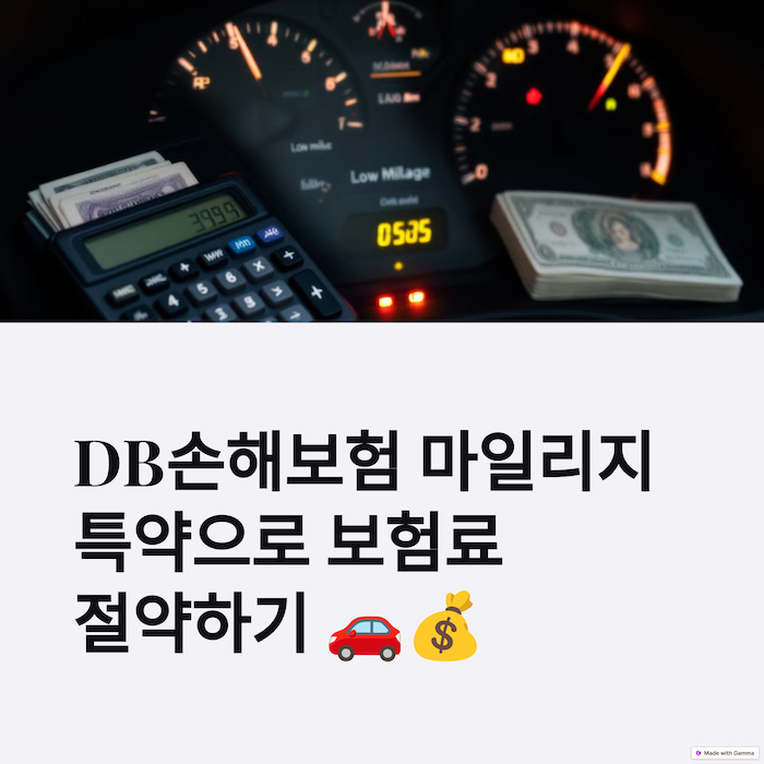 DB손해보험 자동차보험 마일리지 환급 방법