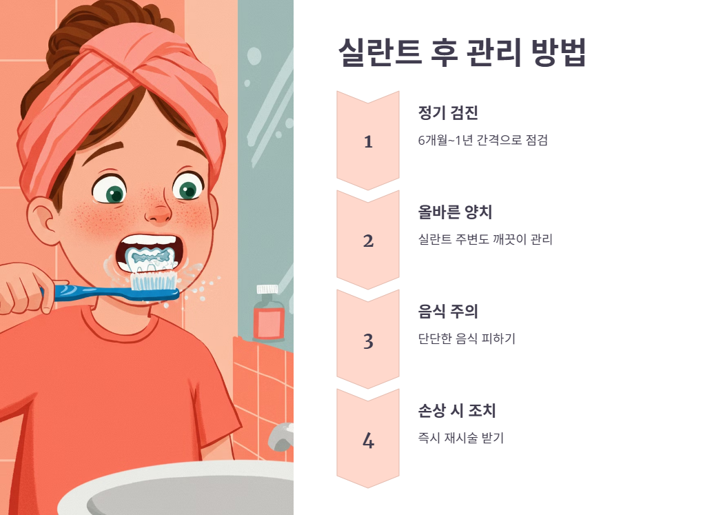 실란트 후 관리 방법