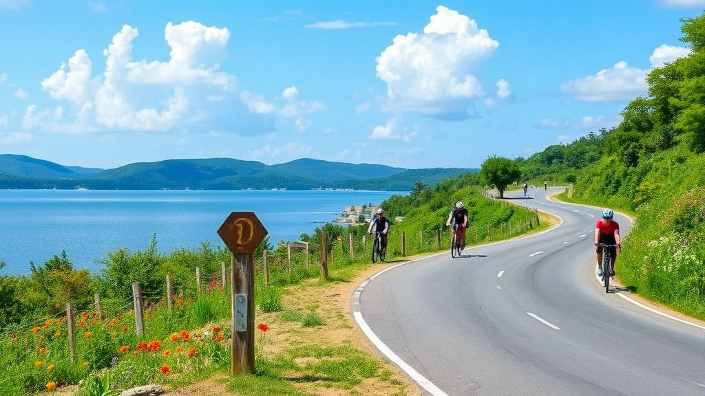 호수를 한바퀴 도는 코스 관련 이미지