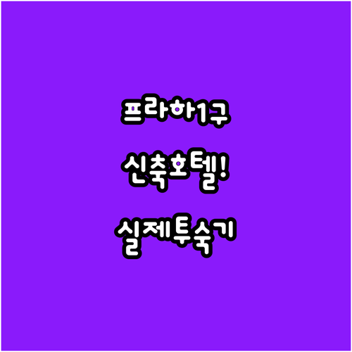 프라하 1구역 신축 호텔 더 골드 방..