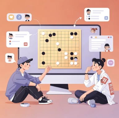 엠게임 바둑 하고 있는 모습 예시