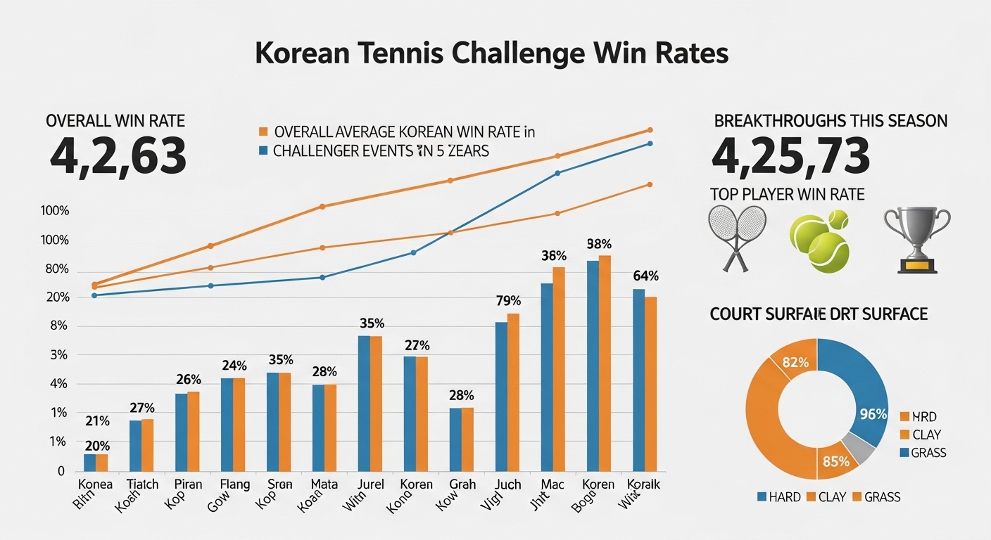 데이터로 보는 한국 테니스 챌린지 승률
