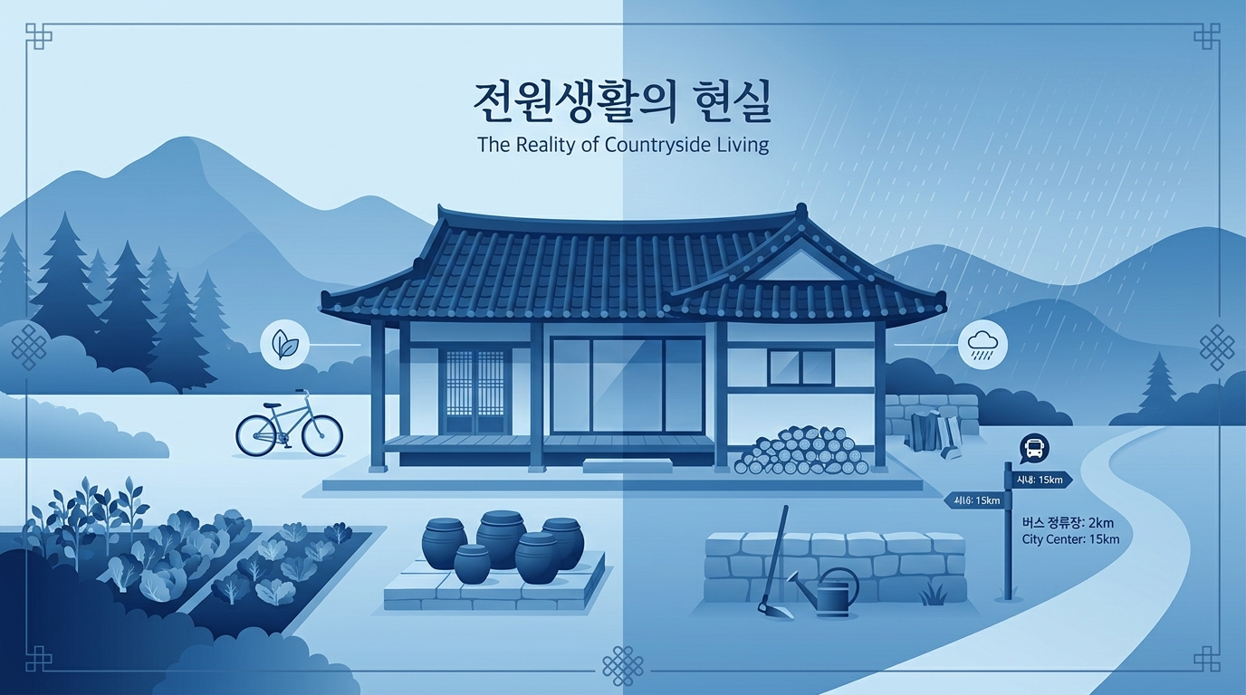 전원주택의 생활현실은 장점과 단점이 명확함