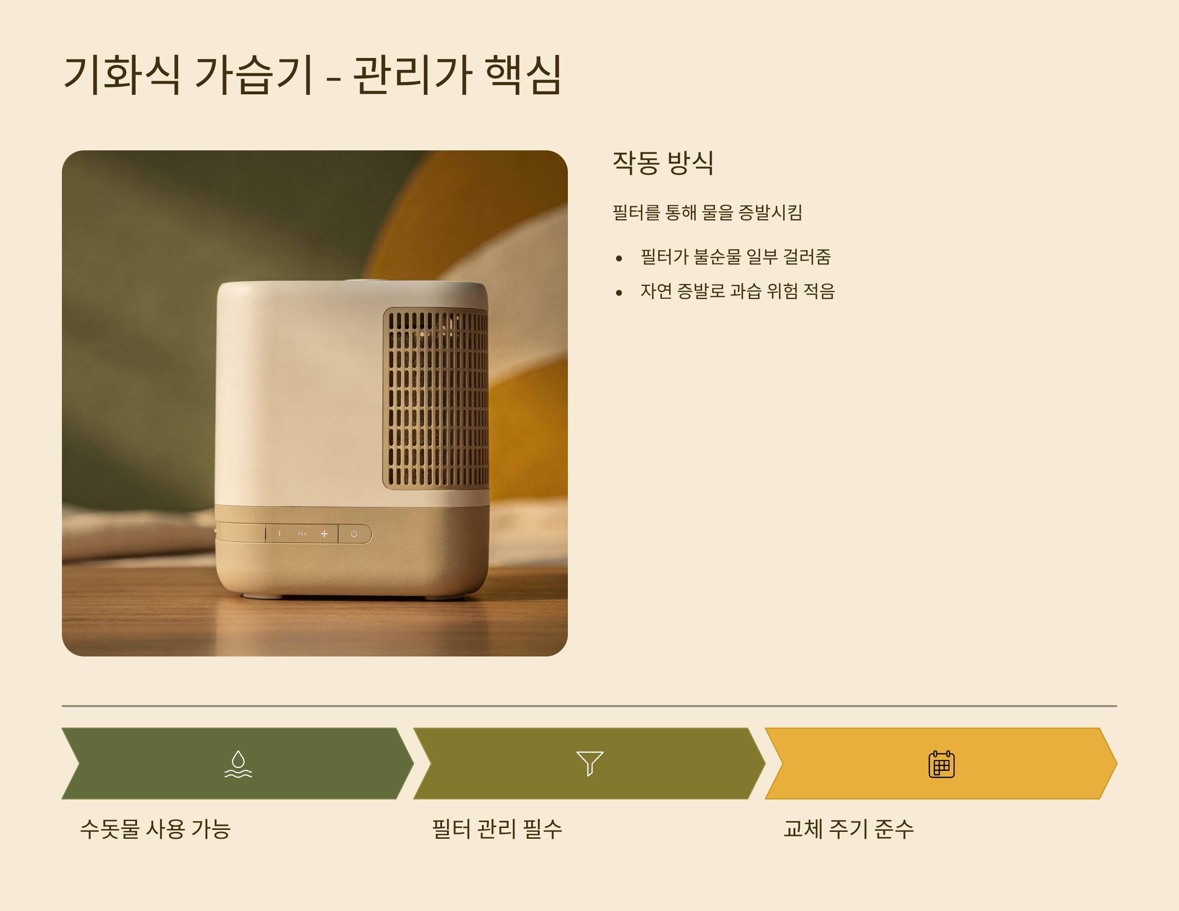 기화식가습기 수돗물 사용가능