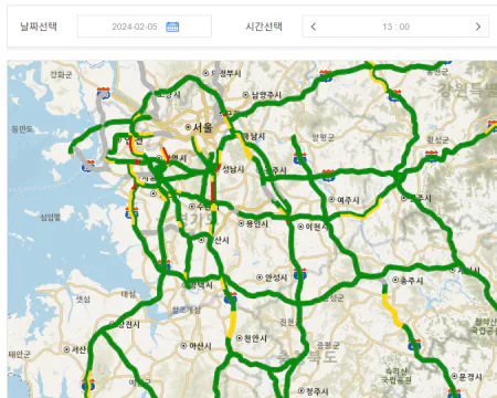 서울~기흥구간 정체 시간