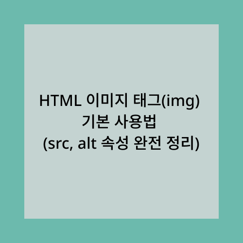 html 이미지 태그 기본 사용법