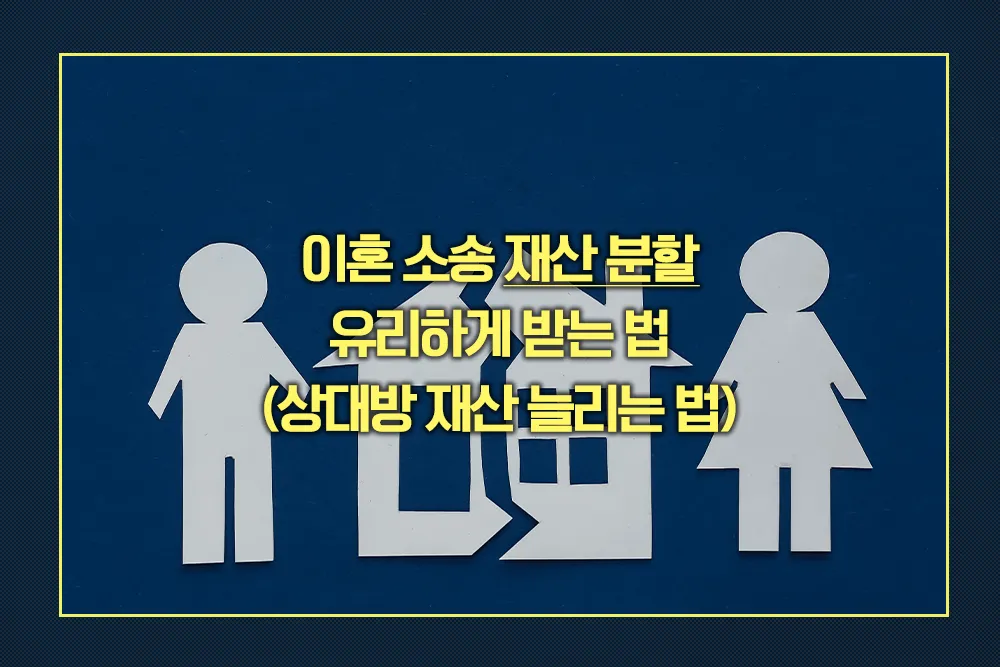 이혼 소송 재산 분할 유리하게 받는 법
