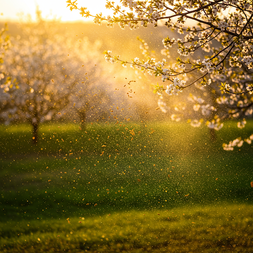 꽃가루 날림 이미지