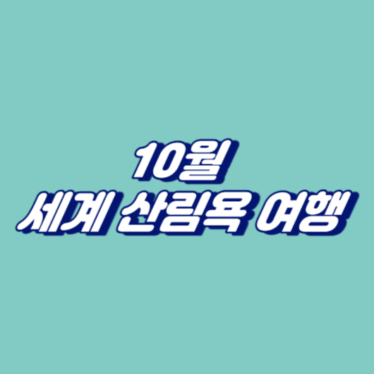 10월 세계 산림욕 여행