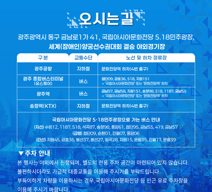 광주 2025 세계양궁선수권대회