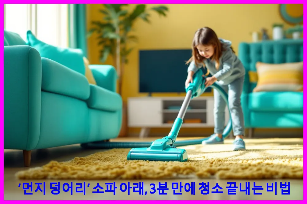 ‘먼지 덩어리’ 소파 아래, 3분 만에 청소 끝내는 비법
