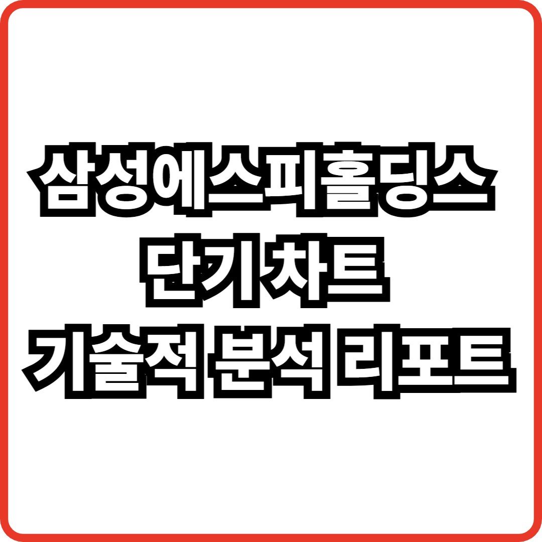 삼성에스피홀딩스 단기 차트 기술적분석 리포트