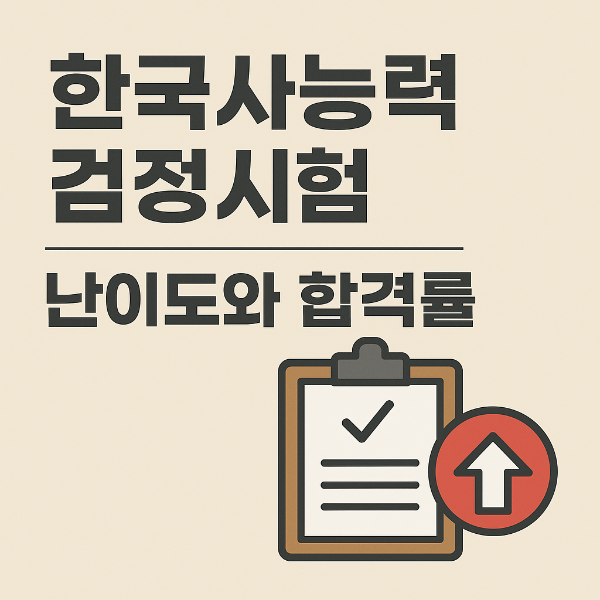 한국사능력 검정시험 난이도와 합격률