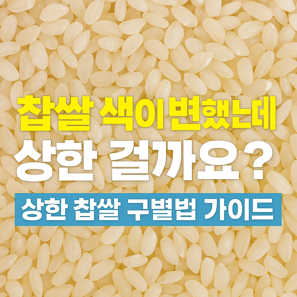 찹쌀 색이 변했는데 상한 걸까요 상한 찹쌀 구별법 가이드