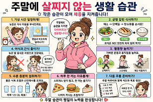 주말에 살찌지 않는 생활 습관