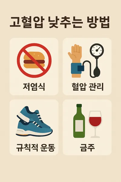 고혈압 낮추는 4가지 생활 습관 안내