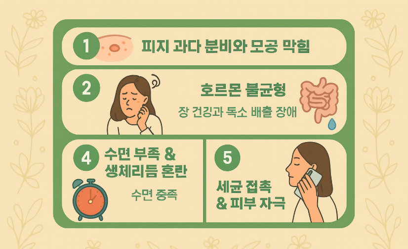 피부 트러블 요인