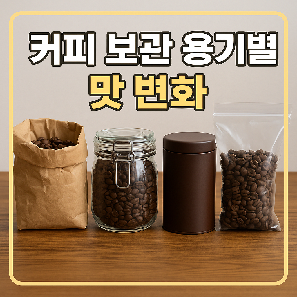 커피 보관 용기별 맛 변화
