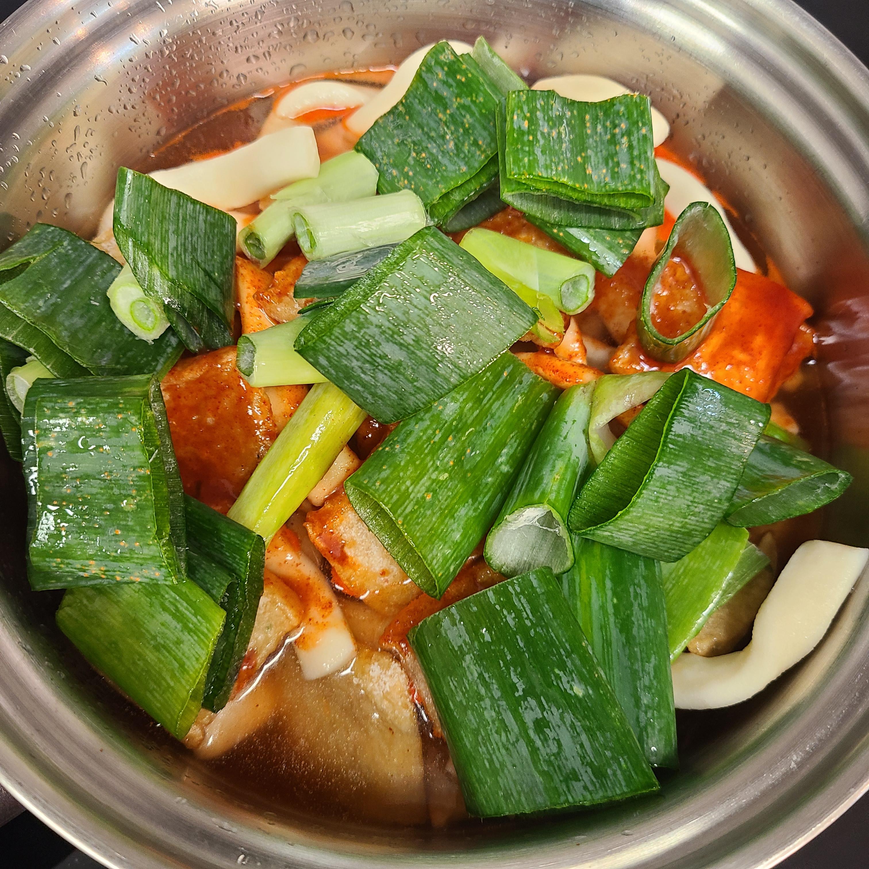 추억의 국민학교 떡볶이 국떡 뉴트로 파 첨가