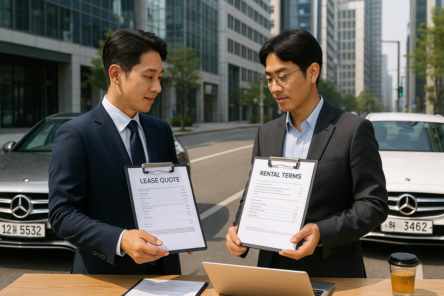 리스 견적서와 렌트 조건서 비교