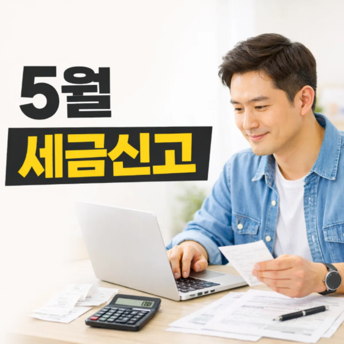 프리랜서 5월 세금 신고 방법을 안내하는 종합소득세 이미지