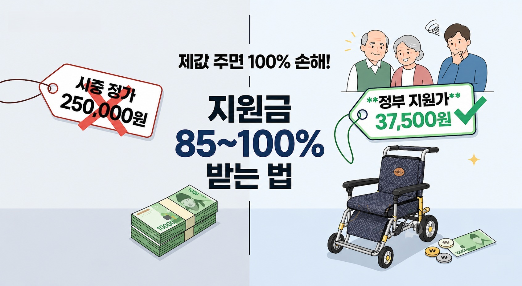 부모님 노인보행기(실버카), 제값 주고 사면 100% 손해인 이유