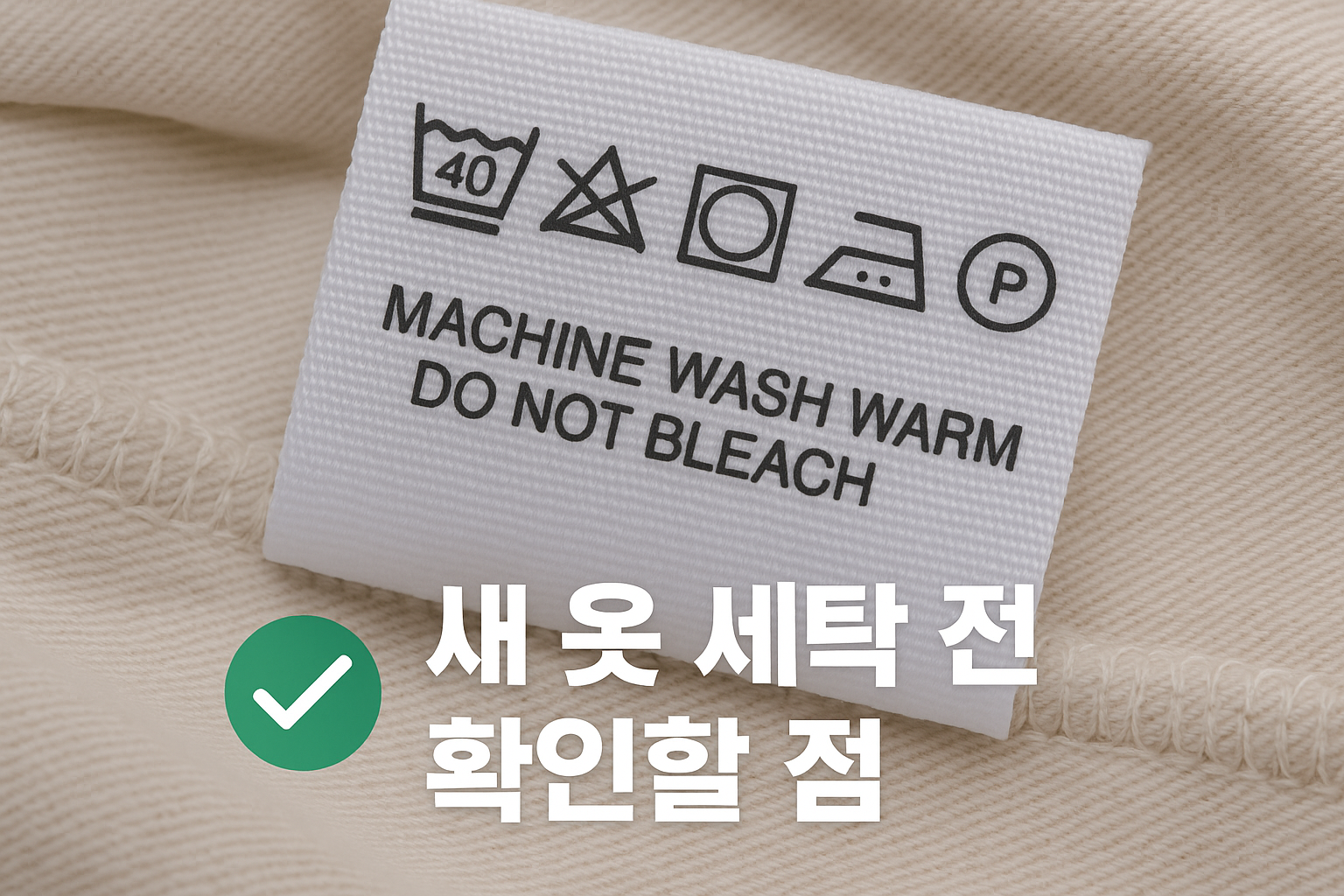 새 옷, 바로 세탁하기 전 꼭 확인해야 할 7가지 체크리스트 👕