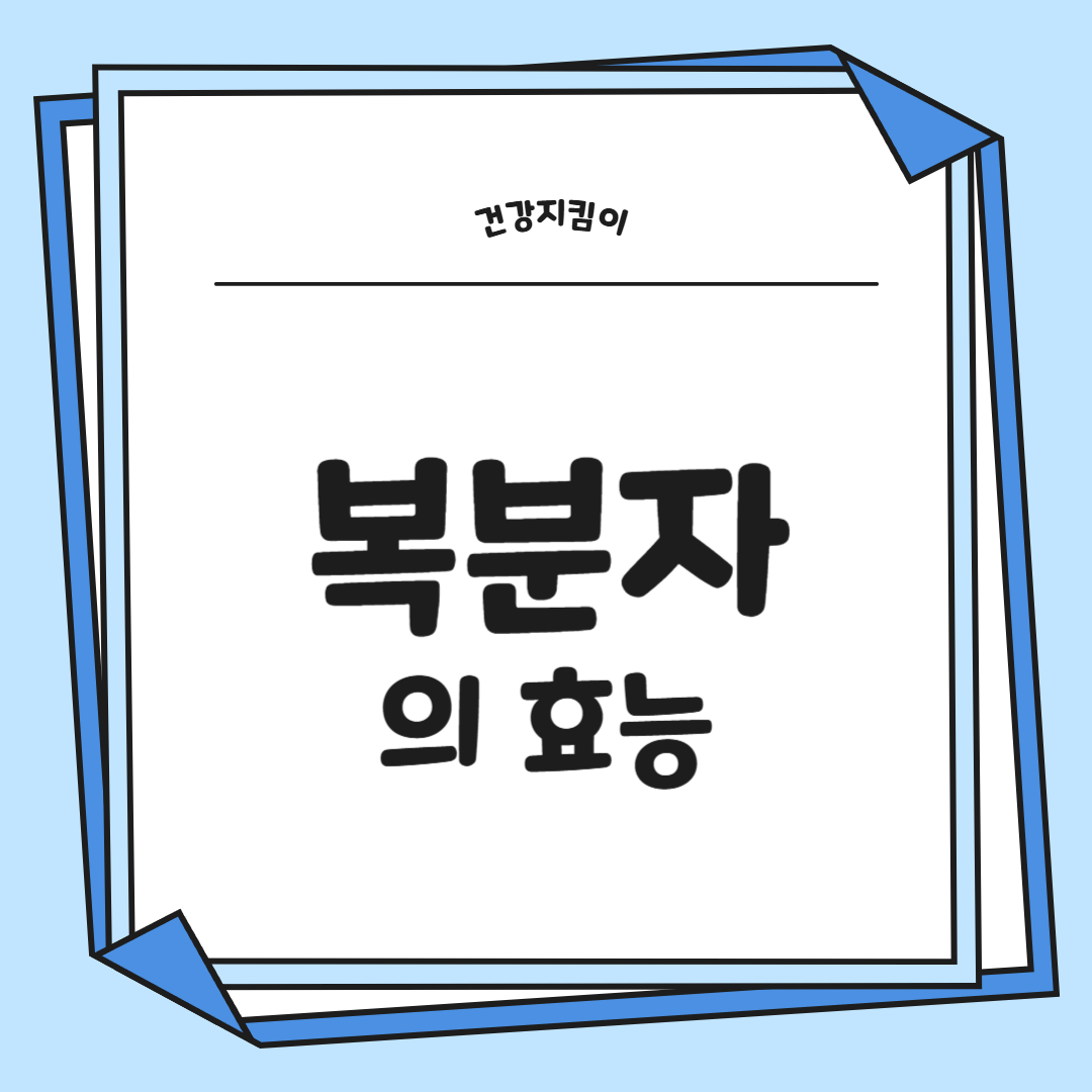 복분자 효능 부작용 고르는법 먹는법