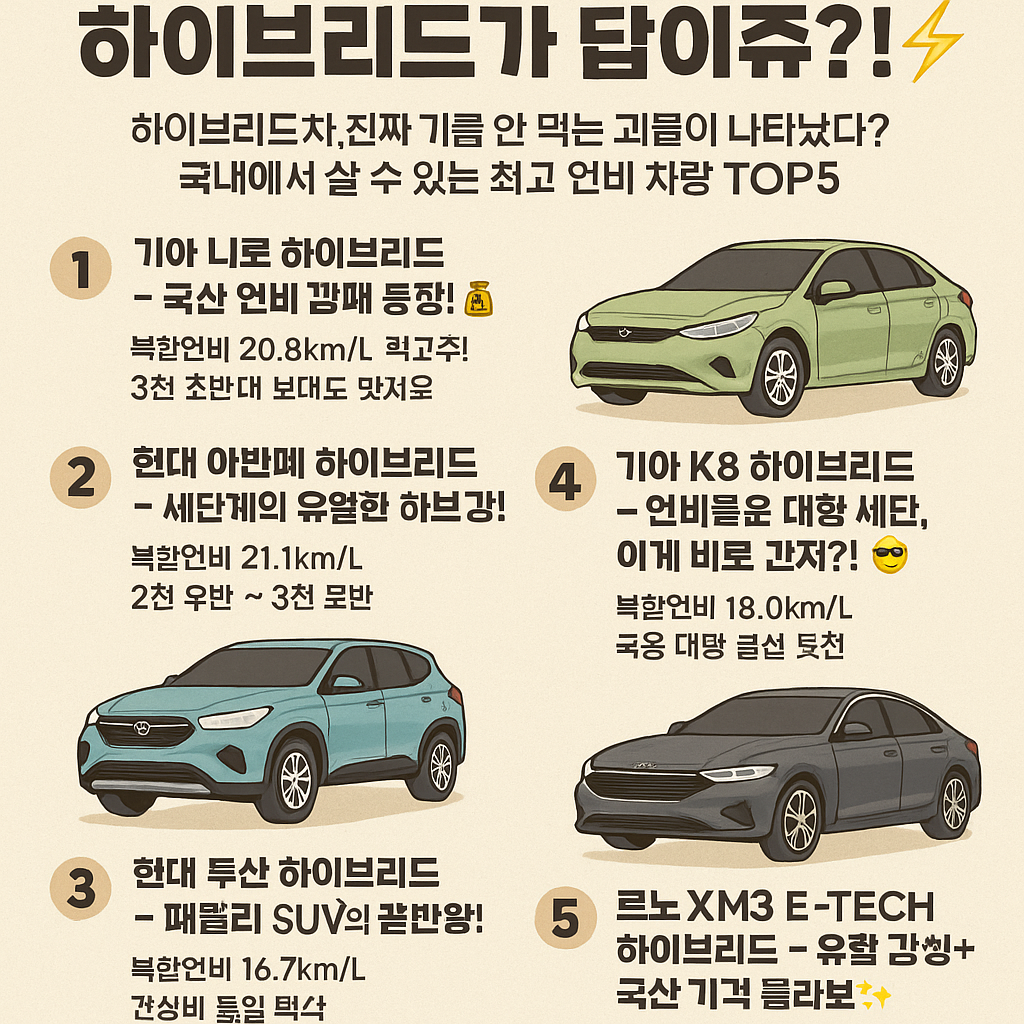 국산하이브리드TOP5