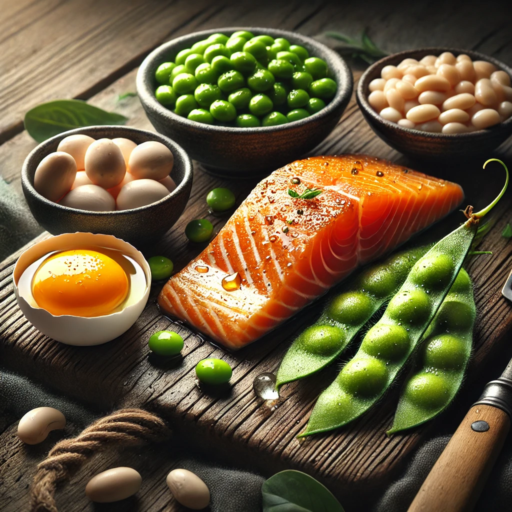 포스파티딜세린이 풍부하게 들어있는 음식들을 모아 놓은 이미지