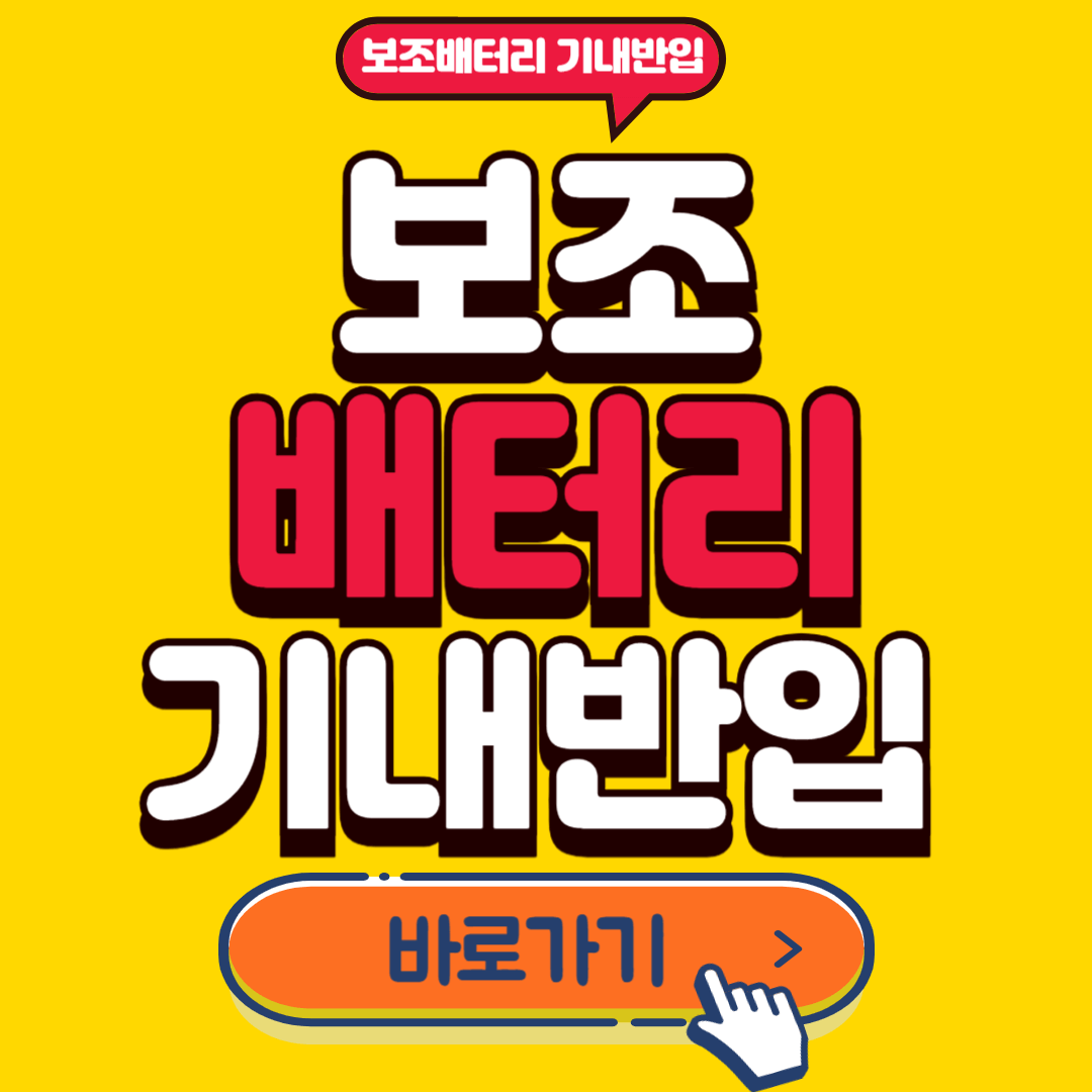 보조배터리 기내반입