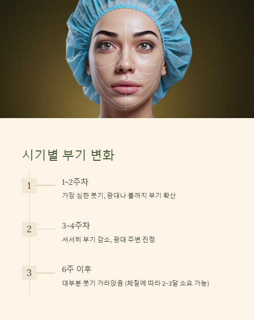 시기별 부기 변화