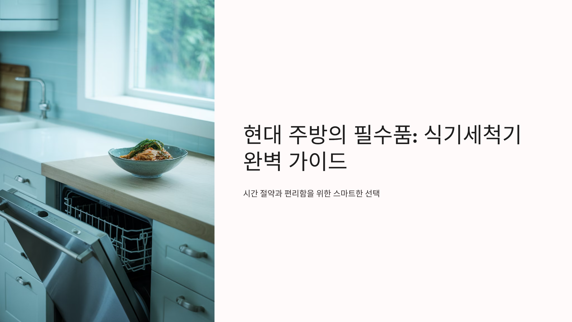 식기세척기 구매 전 필수 체크리스트