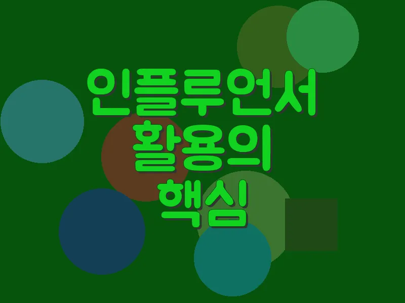 인플루언서 활용의 핵심