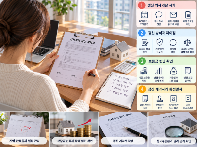 전세계약 갱신 시기와 보증금 변경 전 확인할 사항
