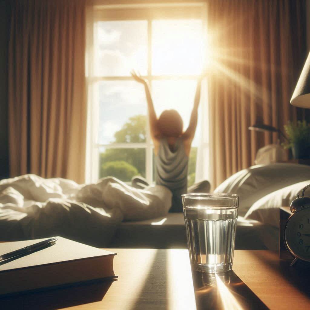 아침에 일어나면 해야 할 건강 루틴 (수분 보충, 가벼운 스트레칭, 영양 섭취)