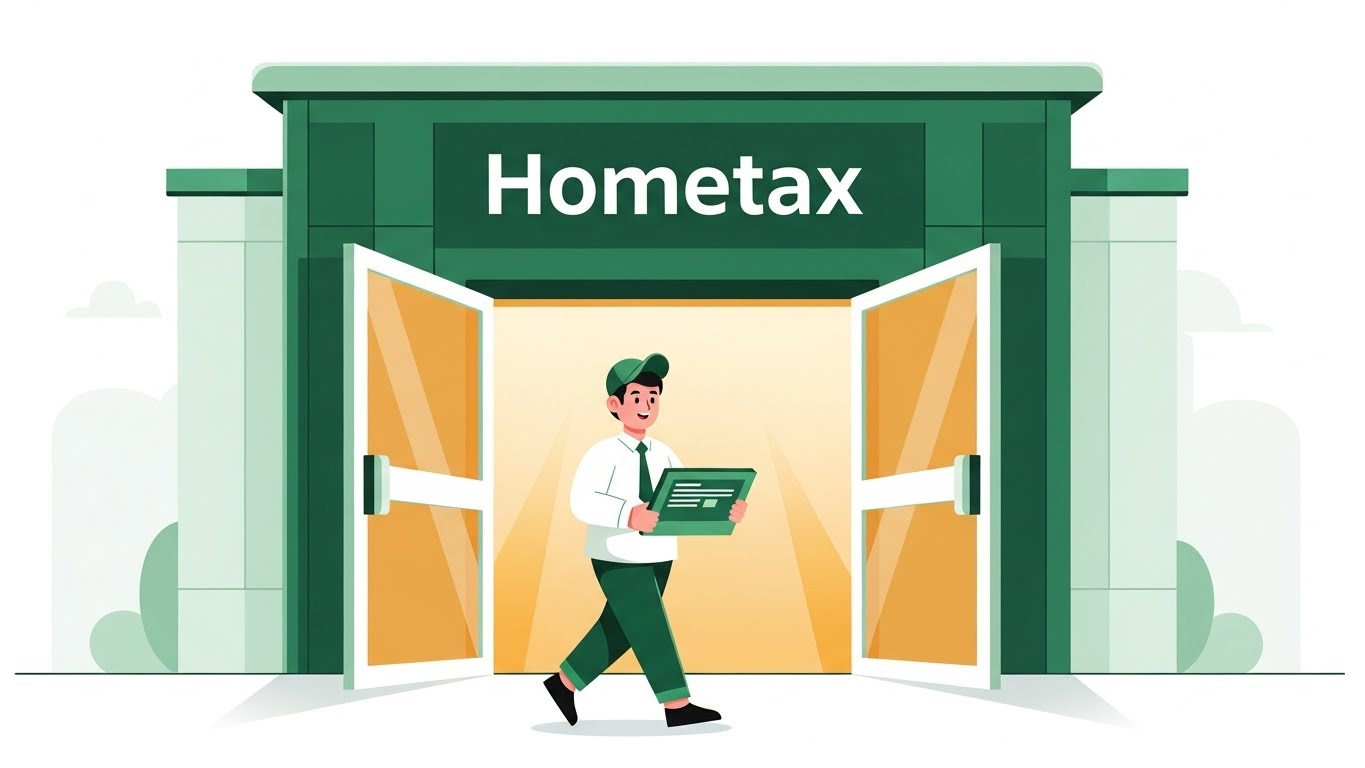 매년 1월 중순에 열리는 국세청 간소화 서비스를 통해 연말정산이 시작됨을 상징하는 그래픽