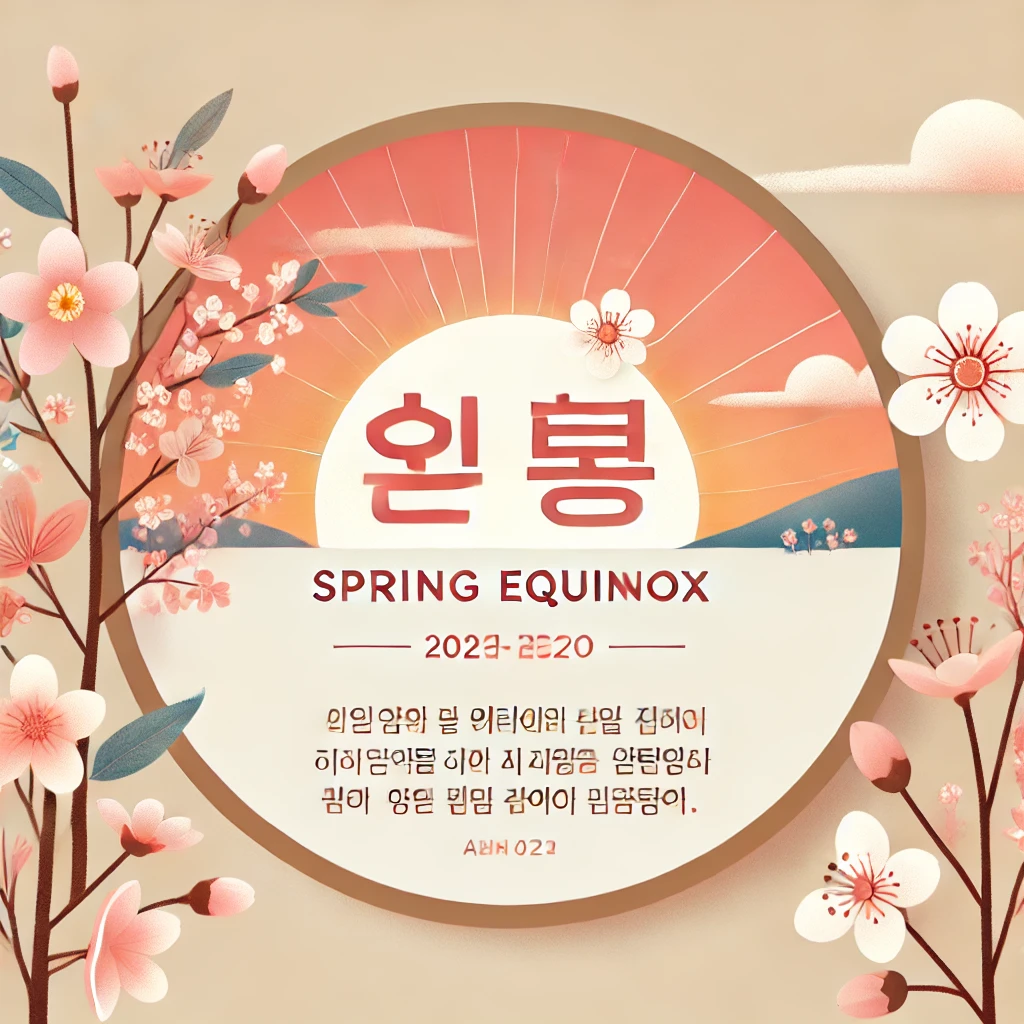 봄의 시작 춘분 인사말 카드 무료 다운로드