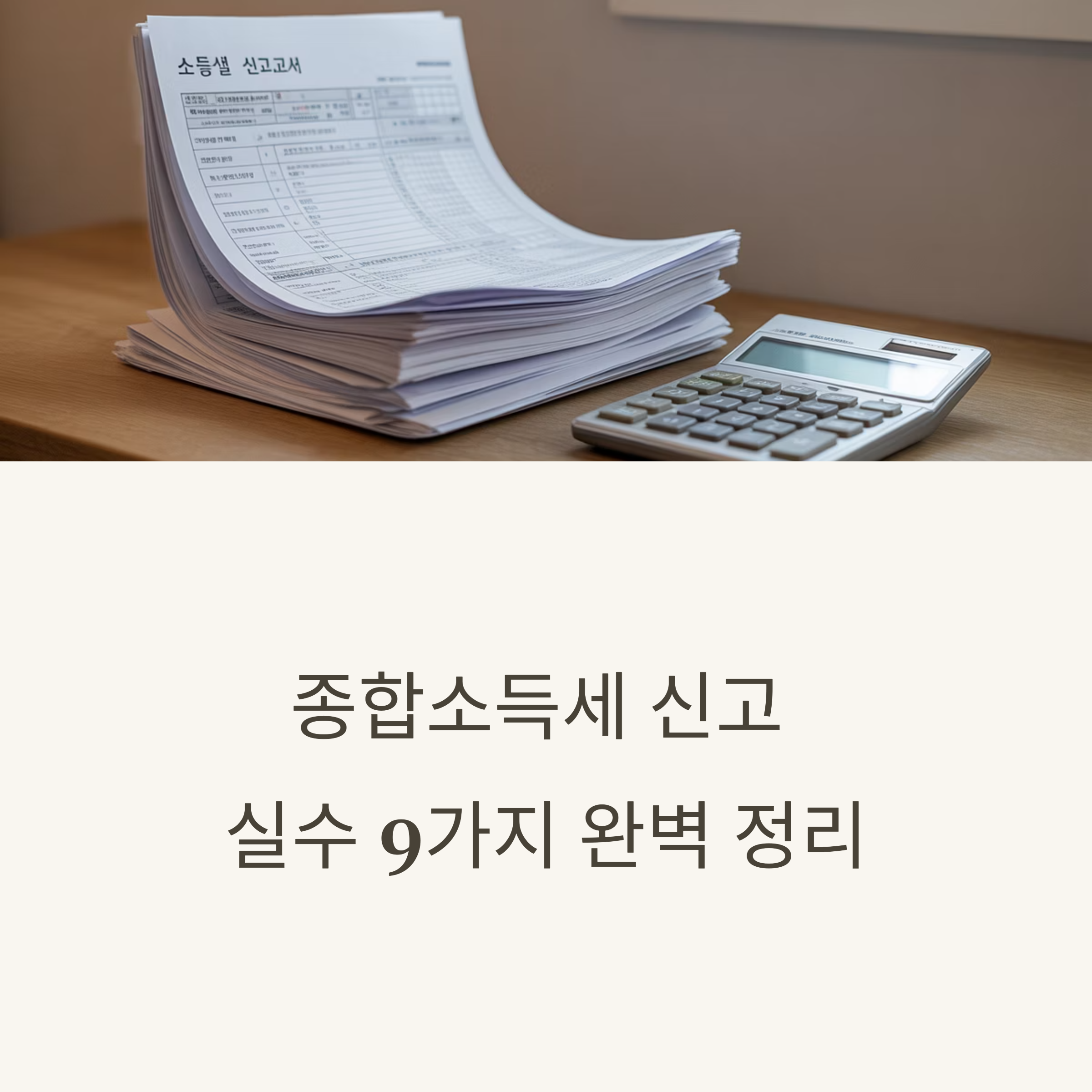 종합소득세 실수 유형 총정리