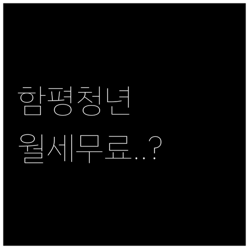 함평군 무주택 청년 월세 지원 혜택 ..