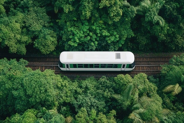 숲속을 지나가는 기차