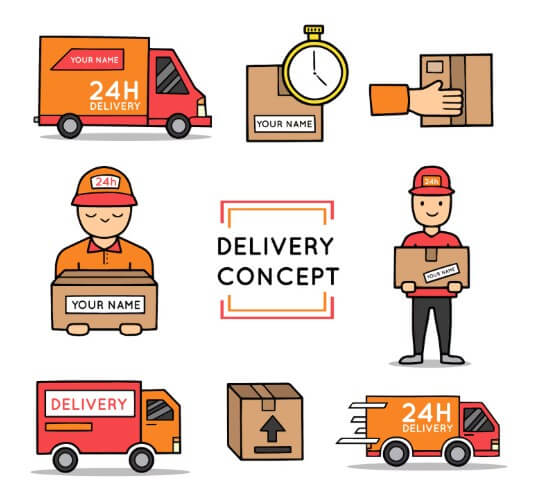 24시간 택배 배송을 하고 있는 택배 기시들