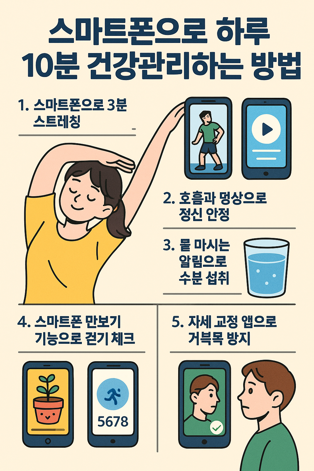스마트폰으로 하루 10분, 건강관리 충분합니다