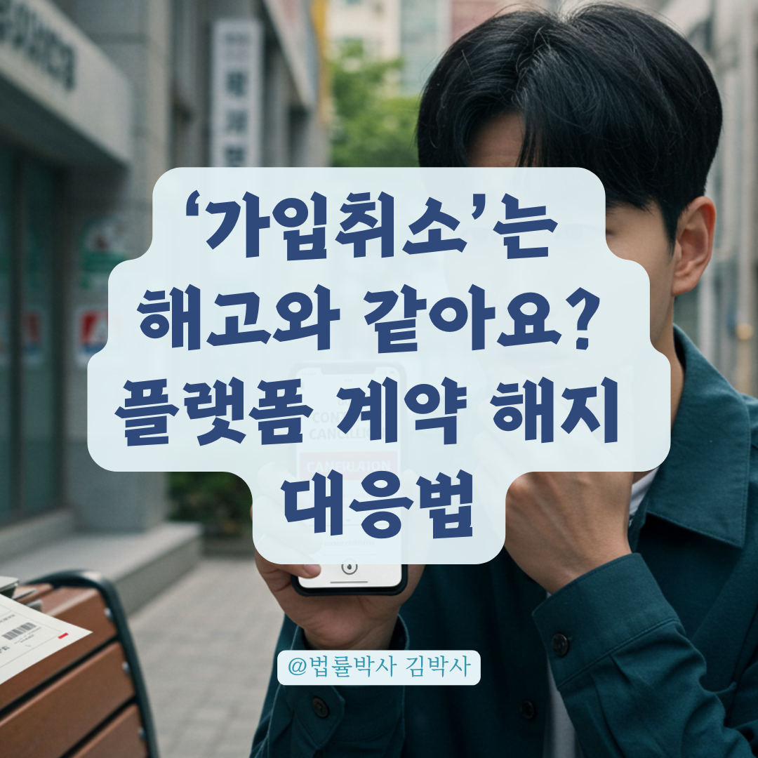 &lsquo;가입취소&rsquo;라는 말로 해고 대신하는 플랫폼, 대응 전에 꼭 확인할 사항 정리.