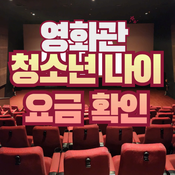 영화관 청소년 나이 요금