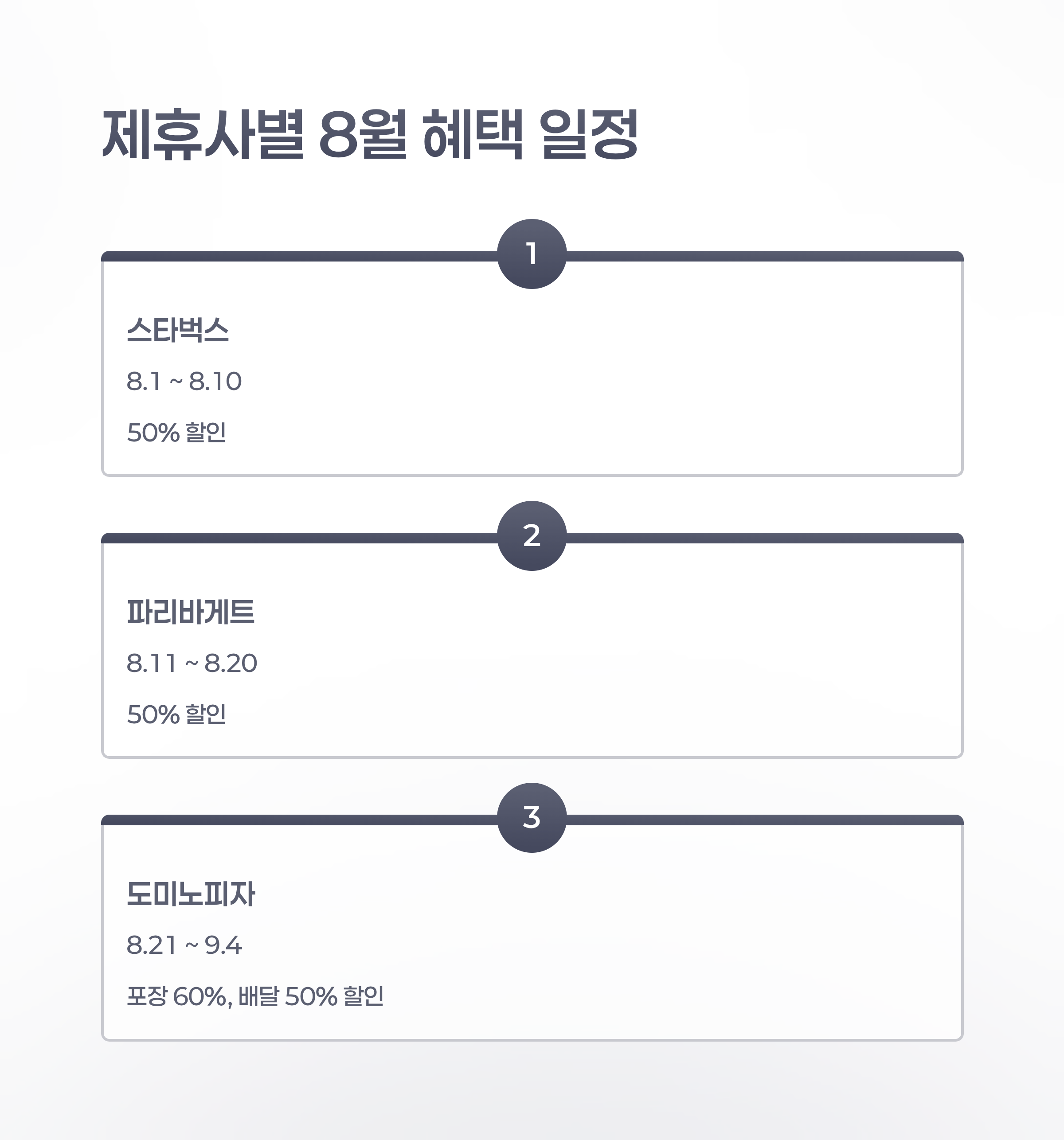 T멤버십 고객 빠리바게트 50% 할인 6