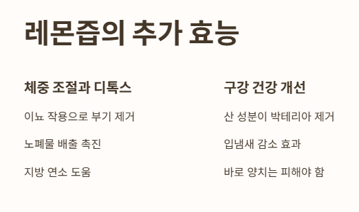 레몬즙 효능