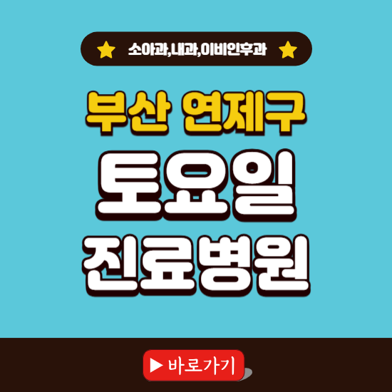 부산 연제구 토요일 진료 병원 찾기 ❘ 주말 문여는 소아과, 내과, 이비인후과 리스트