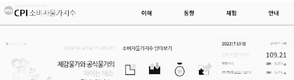 통계청 소비자물가상승률 공시