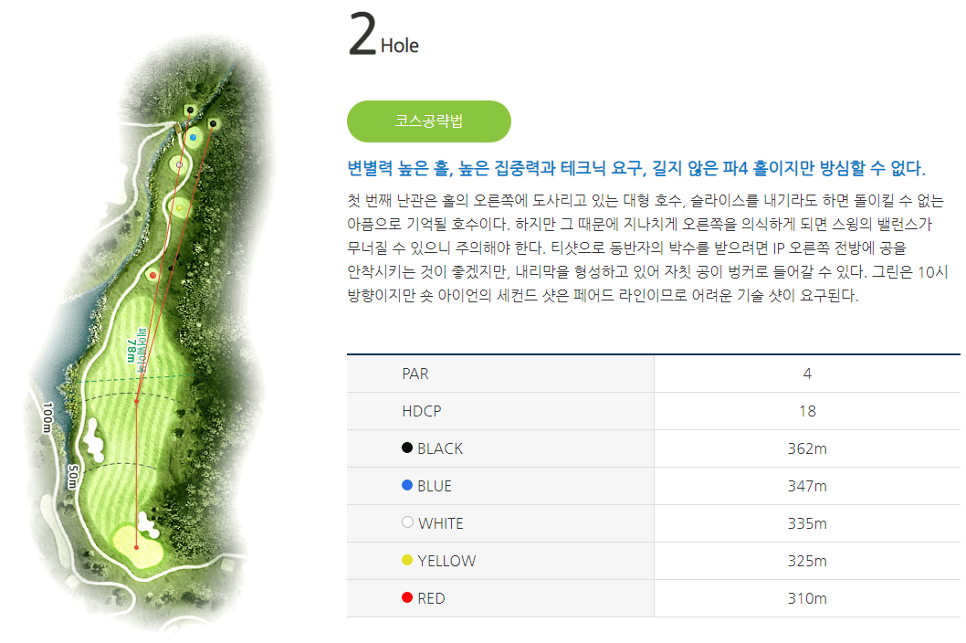 남춘천 컨트리클럽 코스공략도 02